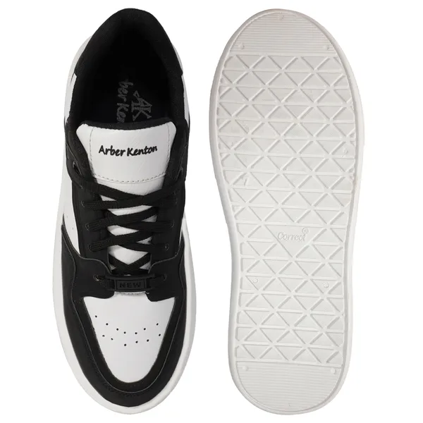 Black_&_White_Synthetic_Stylish_Sneakers_For_Men
