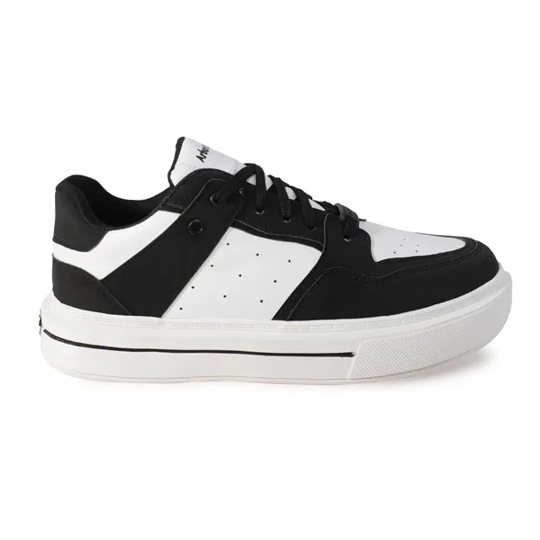 Black_&_White_Synthetic_Stylish_Sneakers_For_Men
