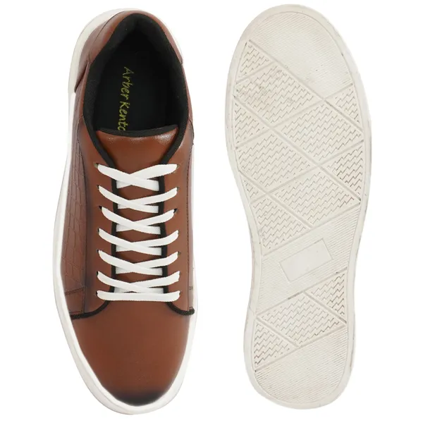 Tan_Synthetic_Embossed_Designs_With_Memory_Foam_Insole_Sneakers_For_Men