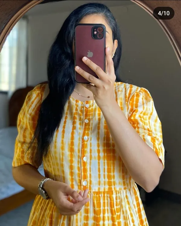 Yellow_Rayon_Printed_Middi_For_Women