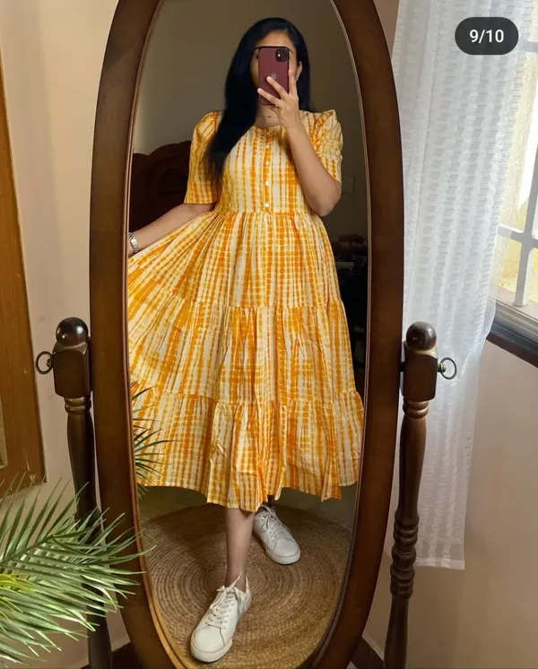 Yellow_Rayon_Printed_Middi_For_Women