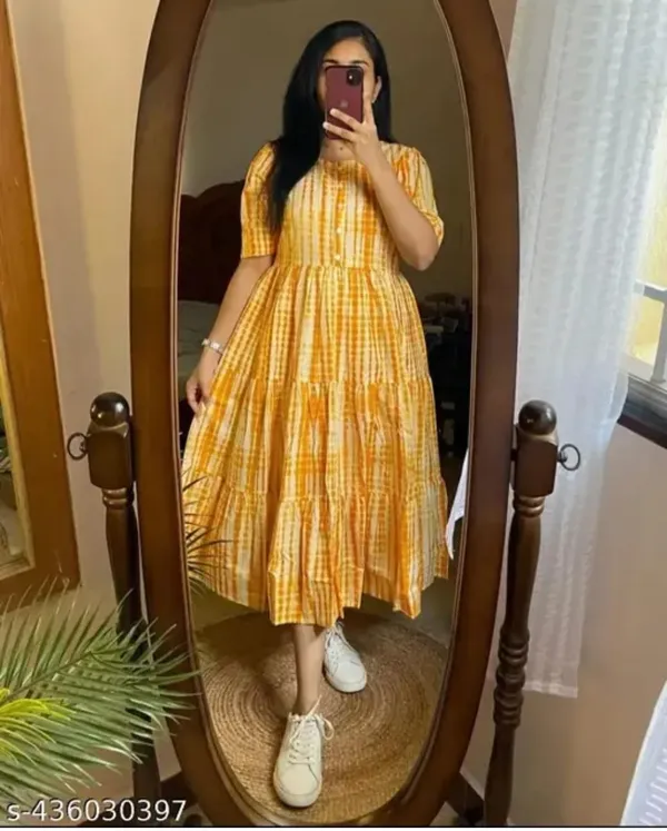 Yellow_Rayon_Printed_Middi_For_Women