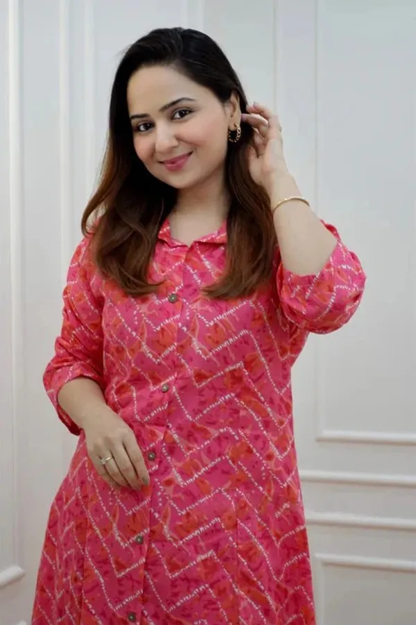 Multicolor_Rayon_Kurti_With_Pant_Printed_For_Women