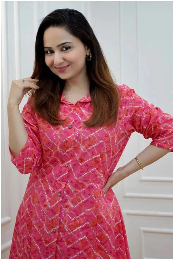 Multicolor_Rayon_Kurti_With_Pant_Printed_For_Women