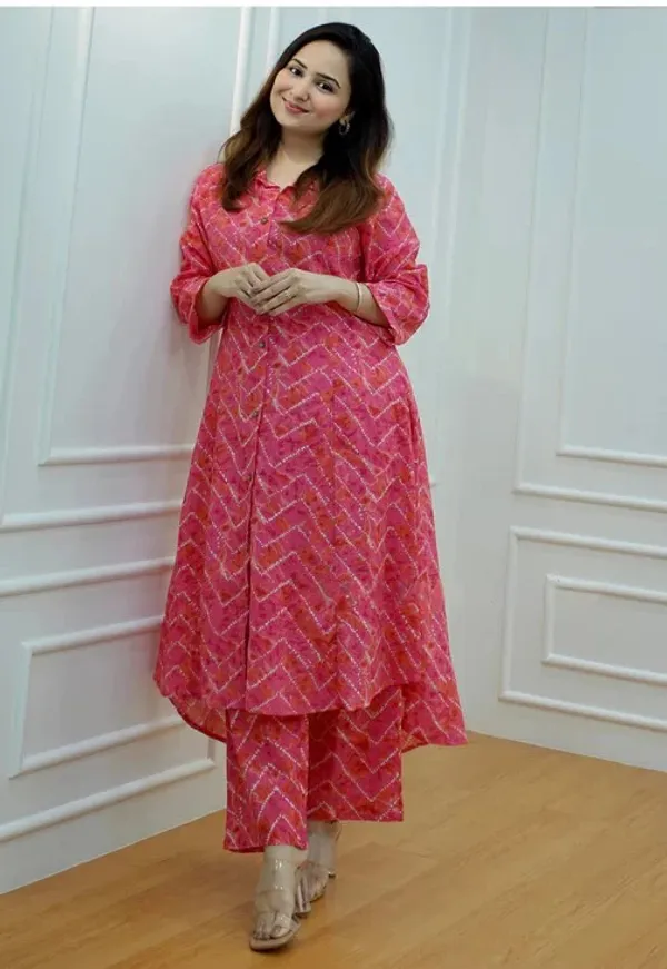 Multicolor_Rayon_Kurti_With_Pant_Printed_For_Women
