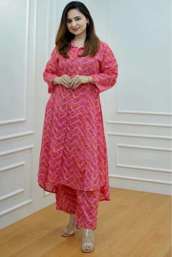 Multicolor_Rayon_Kurti_With_Pant_Printed_For_Women