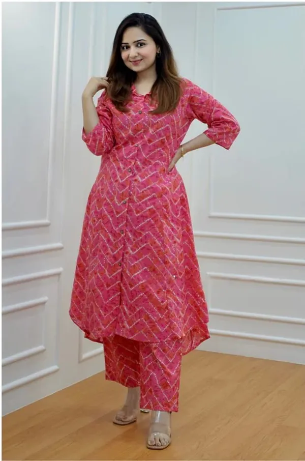 Multicolor_Rayon_Kurti_With_Pant_Printed_For_Women