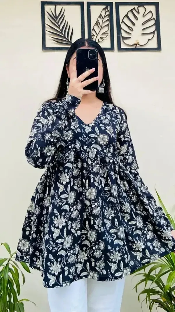 Teal_Blue_Rayon_Printed_Top__For_Women