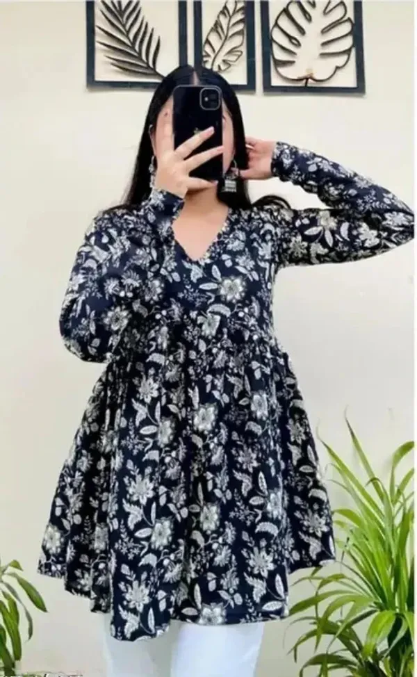 Teal_Blue_Rayon_Printed_Top__For_Women