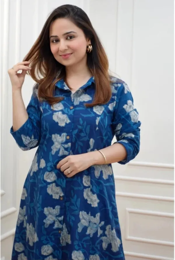 Multicolor_Rayon_Kurti_With_Pant_Printed_For_Women