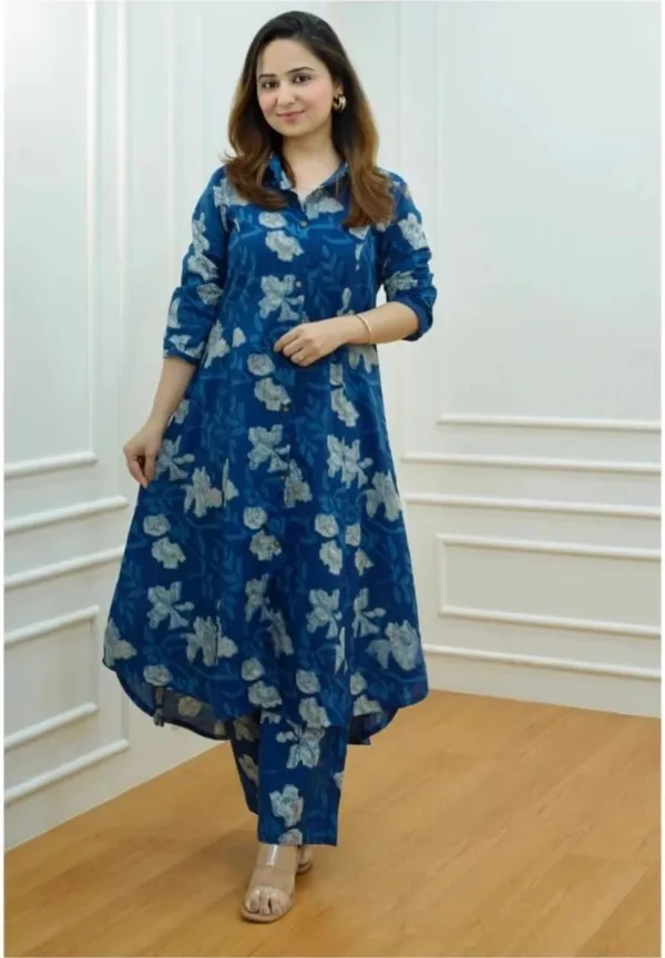 Multicolor_Rayon_Kurti_With_Pant_Printed_For_Women