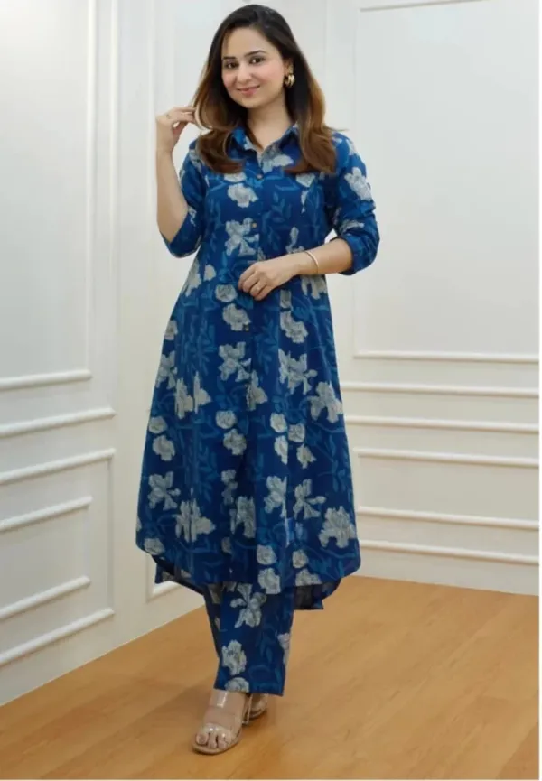 Multicolor_Rayon_Kurti_With_Pant_Printed_For_Women