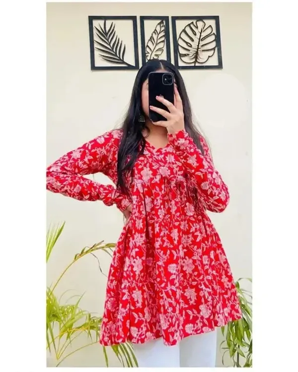 Red_Rayon_Printed_Top__For_Women