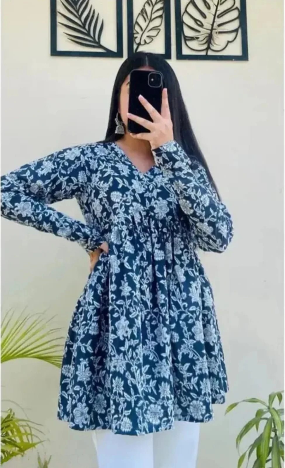 Blue_Rayon_Printed_Top__For_Women