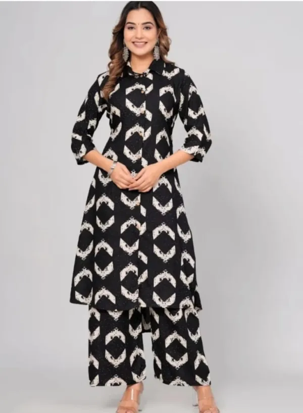 Multicolor_Rayon_Kurti_With_Pant_Printed_For_Women
