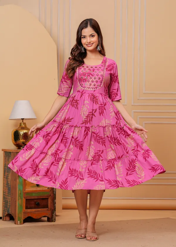Pink_Rayon_Printed_Middi_For_Women