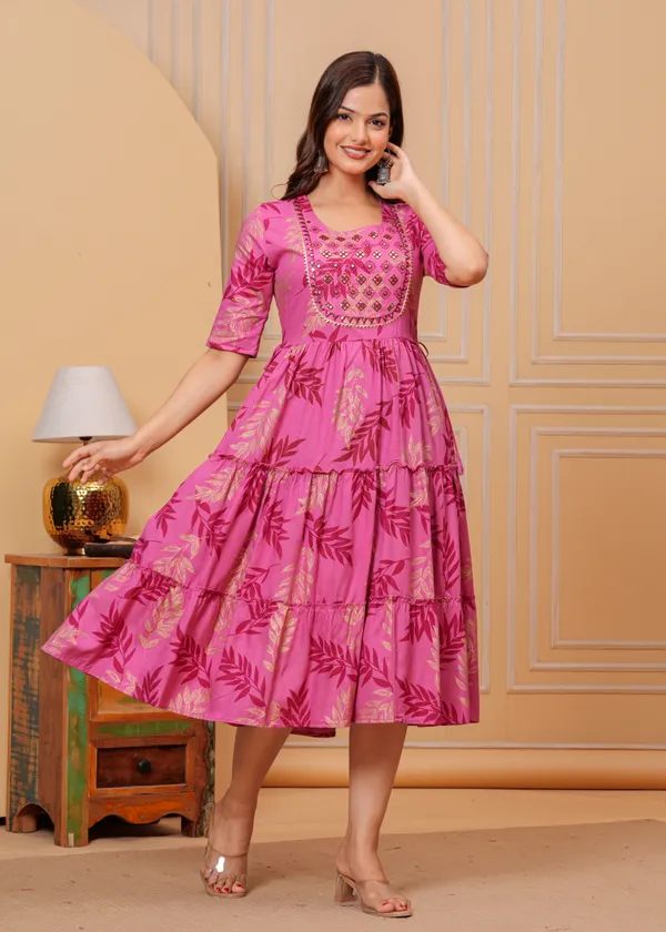 Pink_Rayon_Printed_Middi_For_Women