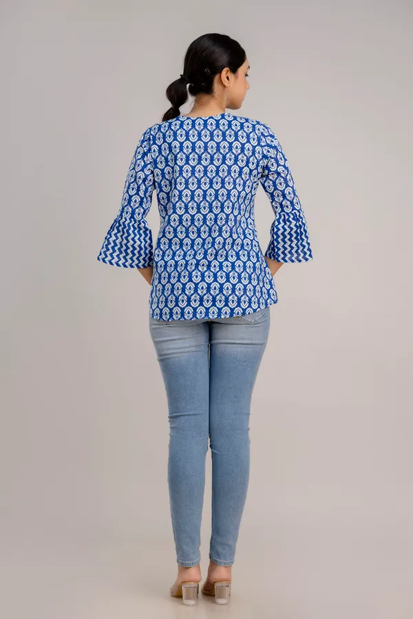 Blue_Cotton_Printed_Top_For_Women