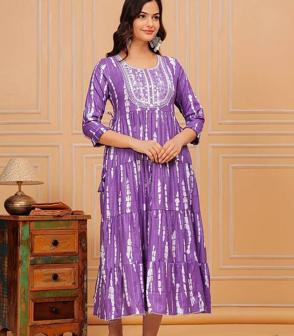Lavender_Long_Lurex_Rayon_Printed_Gown_For_Women