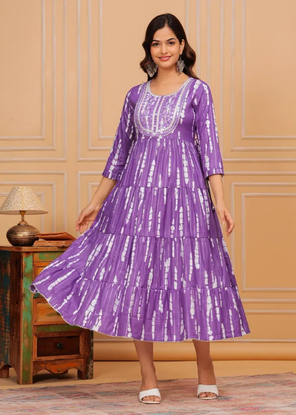 Lavender_Long_Lurex_Rayon_Printed_Gown_For_Women