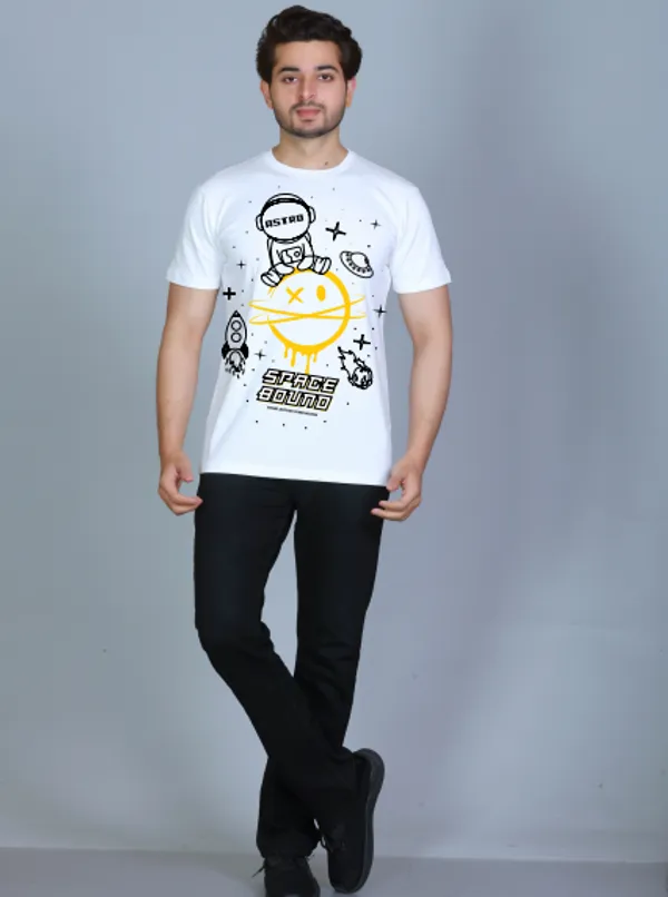 White_Cotton_Half_Sleeve_Regular_Printed_Tshirt_For_Men