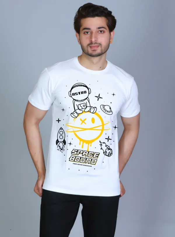 White_Cotton_Half_Sleeve_Regular_Printed_Tshirt_For_Men