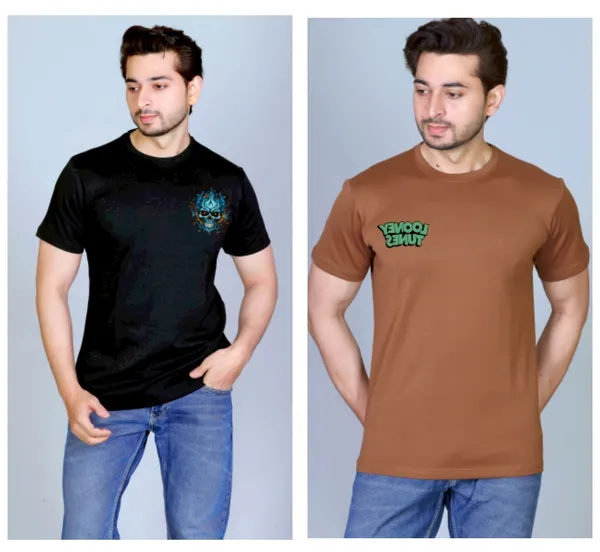 Brown_&_Black_Cotton_Half_Sleeve_Regular_Printed_T_Shirt_For_Men_Pack_Of_2