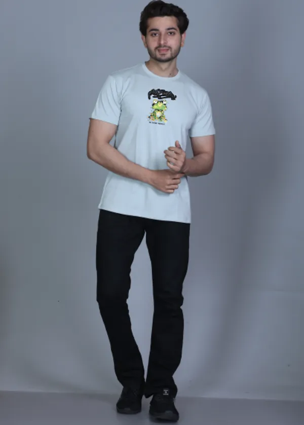 Sky_Blue_Cotton_Half_Sleeve_Regular_Printed_Tshirt_For_Men