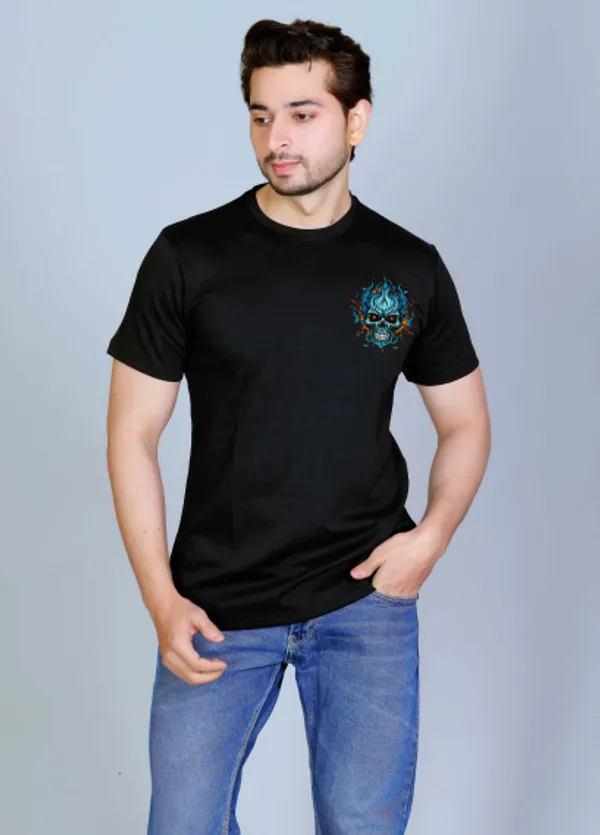 Black_Cotton_Half_Sleeve_Regular_Printed_Tshirt_For_Men