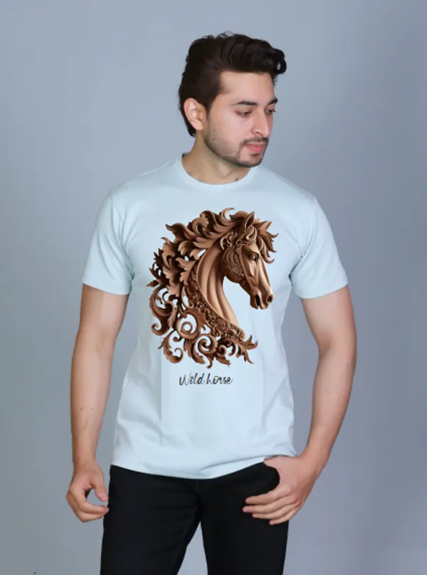Sky_Blue_Cotton_Half_Sleeve_Regular_Printed_Tshirt_For_Men