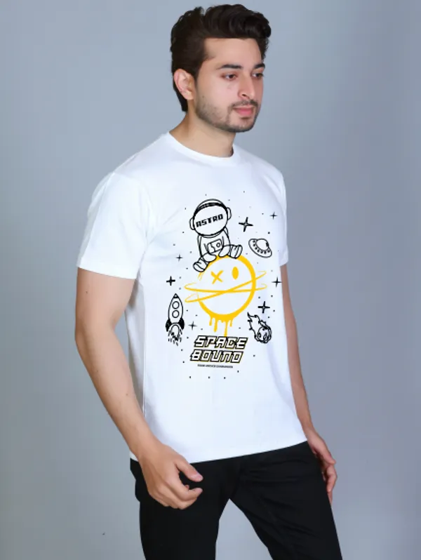 White_&_Black_Cotton_Half_Sleeve_Regular_Printed_T_Shirt_For_Men_Pack_Of_2