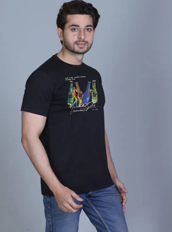 Black_Cotton_Half_Sleeve_Regular_Printed_Tshirt_For_Men