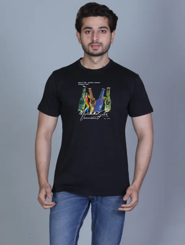 Black_Cotton_Half_Sleeve_Regular_Printed_Tshirt_For_Men