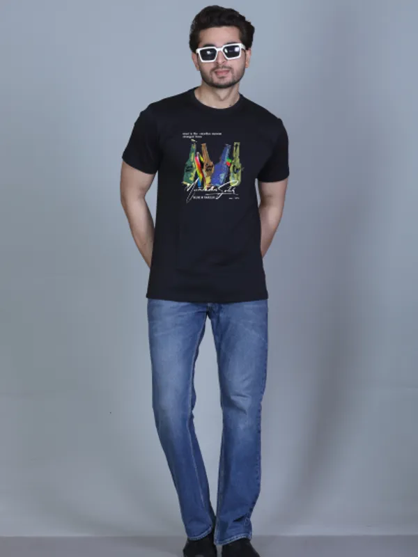 Black_Cotton_Half_Sleeve_Regular_Printed_Tshirt_For_Men