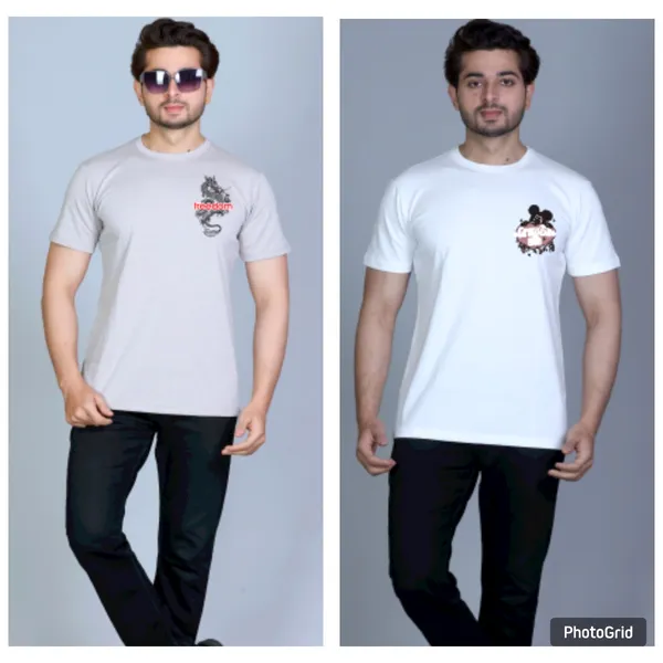 Grey_&_White_Cotton_Half_Sleeve_Regular_Printed_Tshirt_For_Men_Pack_Of_2