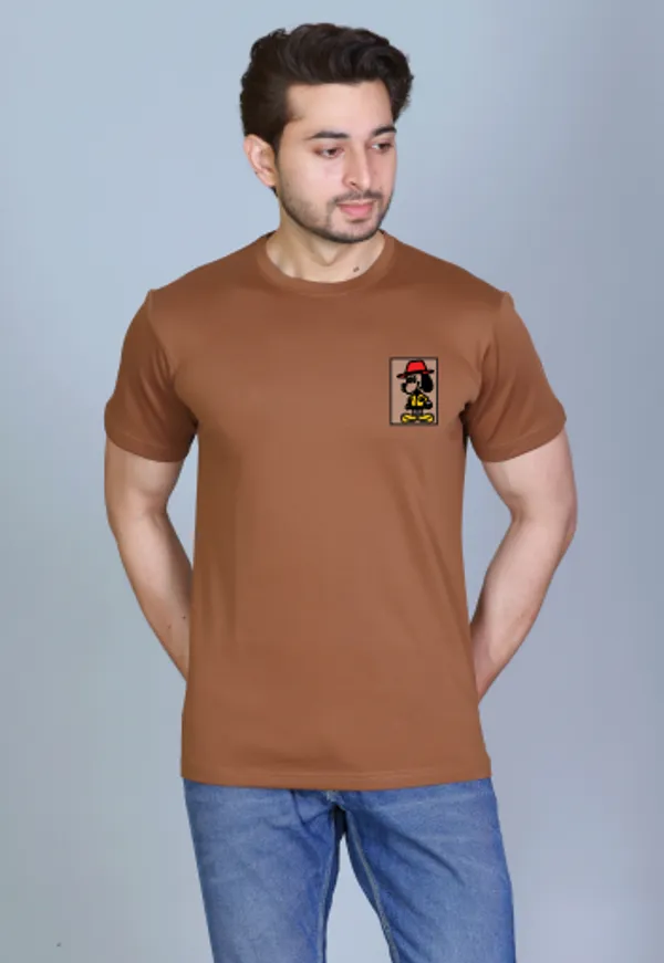 Cobalt_Blue_&_Brown_Cotton_Half_Sleeve_Regular_Printed_Tshirt_For_Men_Pack_Of_2
