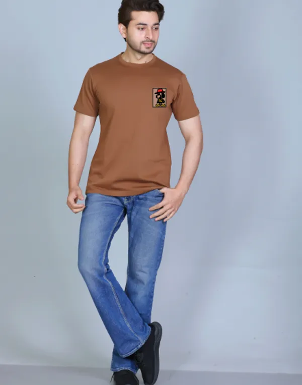 Cobalt_Blue_&_Brown_Cotton_Half_Sleeve_Regular_Printed_Tshirt_For_Men_Pack_Of_2