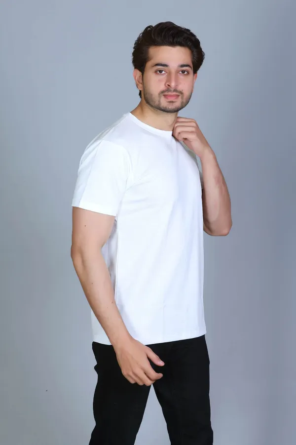 White_Cotton_Regular_Classic_Fit_Plain_T_Shirt_For_Men