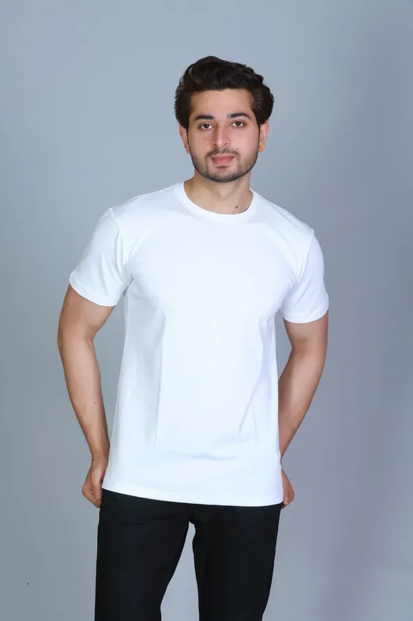 White_Cotton_Regular_Classic_Fit_Plain_T_Shirt_For_Men