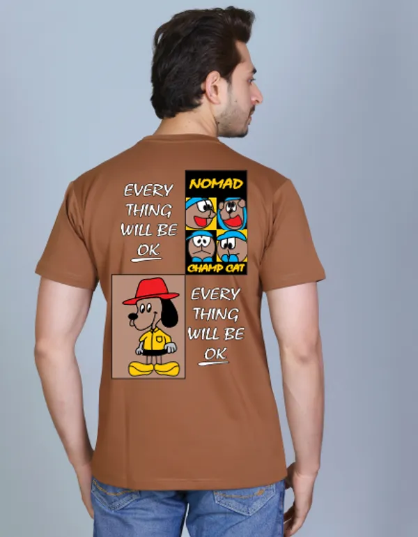 Brown_Cotton_Half_Sleeve_Regular_Printed_Tshirt_For_Men