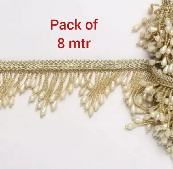 White_Silk_Stylish_Beading_Lace_For_Saree,_Suit,_Lehenga,_Blouse,_Art_&_Craft