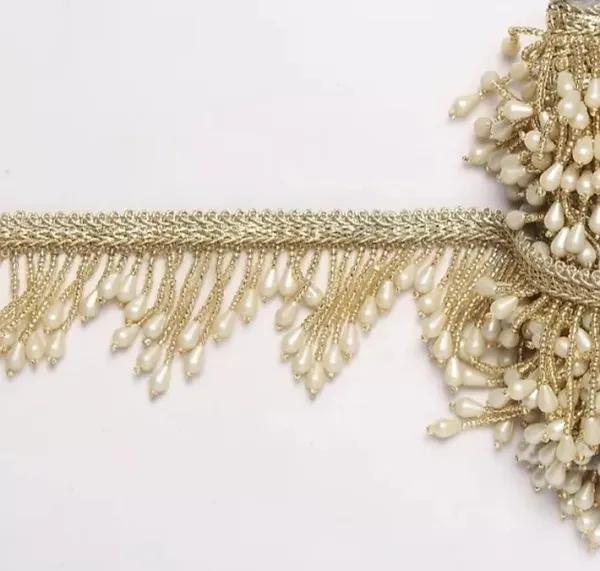 White_Silk_Stylish_Beading_Lace_For_Saree,_Suit,_Lehenga,_Blouse,_Art_&_Craft