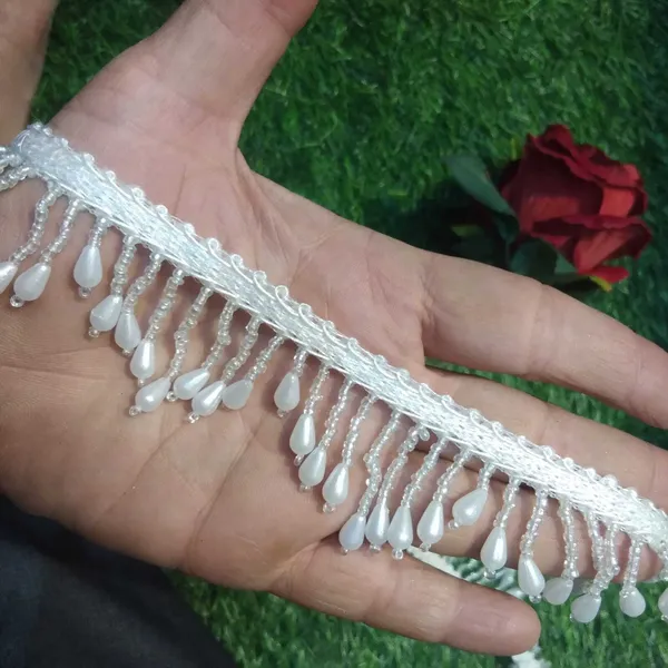 White_Silk_Stylish_Beading_Lace_For_Saree,_Suit,_Lehenga,_Blouse,_Art_&_Craft_(3_Mtr)