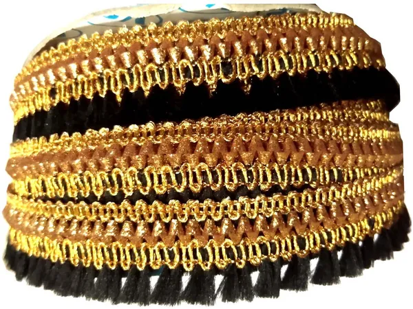 Golden_&_Black_Trim_Border_Lace_For_Saree,Suit,Dresses_Embellishment,Fashion_Designing,_Craft