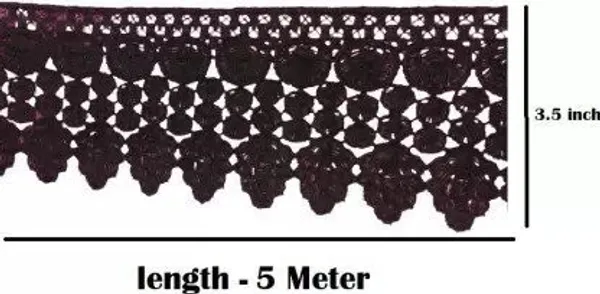 White_&_Black_Edging_Embroidery_Lace_For_Dress,_Curtains_And_Diy_Art_(5+5_Mtr)_(Pack_Of_2)