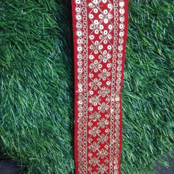 Red_&_Gold_Velvet_Stylish_Beading_Lace_For_Saree,_Suit,_Lehenga,_Blouse,_Art_&_Craft