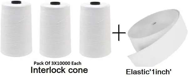 White_Cotton_Stylish_Elastic_Thread_And_Cord