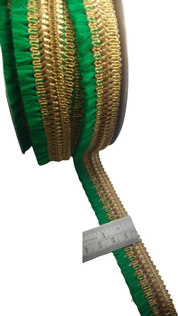 Green_Silk_Roll_Of_Flat_Lace_(9Mtr)_(1Inch)