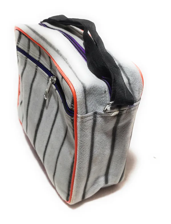 Vulture_Grey_SlingPolyester_Bag_Cross_Body_Money_Document_Key_Carry_One_Side_ShoulderPolyester_Bag_With_Front_Pocket_(_8"X12_&_10"X12"_)_(Pack_of_2_)