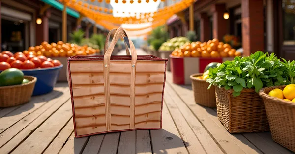 Spanish_Red_Heavy_Duty_Multipurpose_62L_Vegetable_Grocery_ShoppingPolyester_Bag,_Poly_Woven_Fabric_(_16"X20"_)